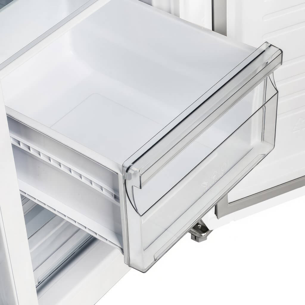 FORNO Salerno Espresso 33-inch Side-by-Side 15.6 Cu.Ft. White Refrigerator Additionnal Stainless steel Handles Included