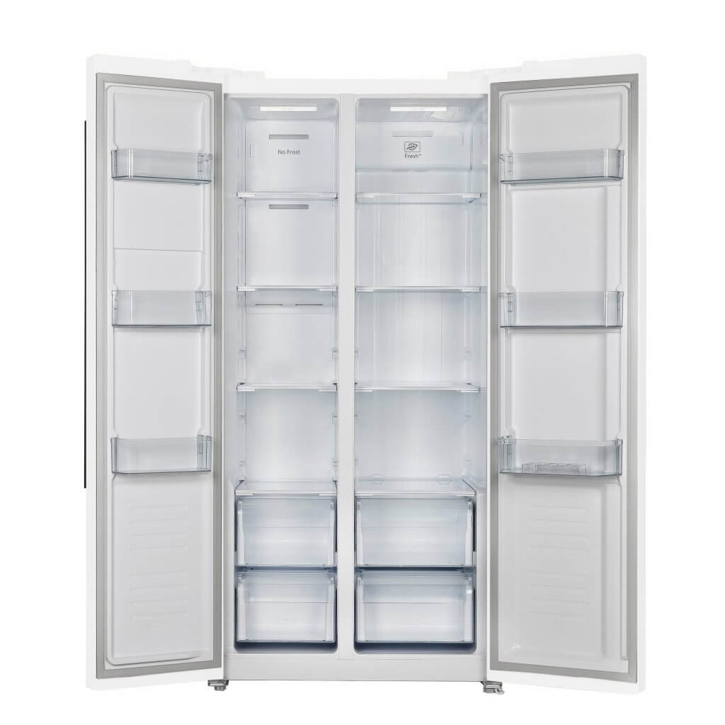 FORNO Salerno Espresso 33-inch Side-by-Side 15.6 Cu.Ft. White Refrigerator Additionnal Stainless steel Handles Included