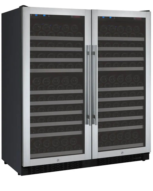 Allavino FlexCount Series 256 Bottle Dual Zone Semi-Tall Side-by-Side Wine Refrigerators with Stainless Steel Doors