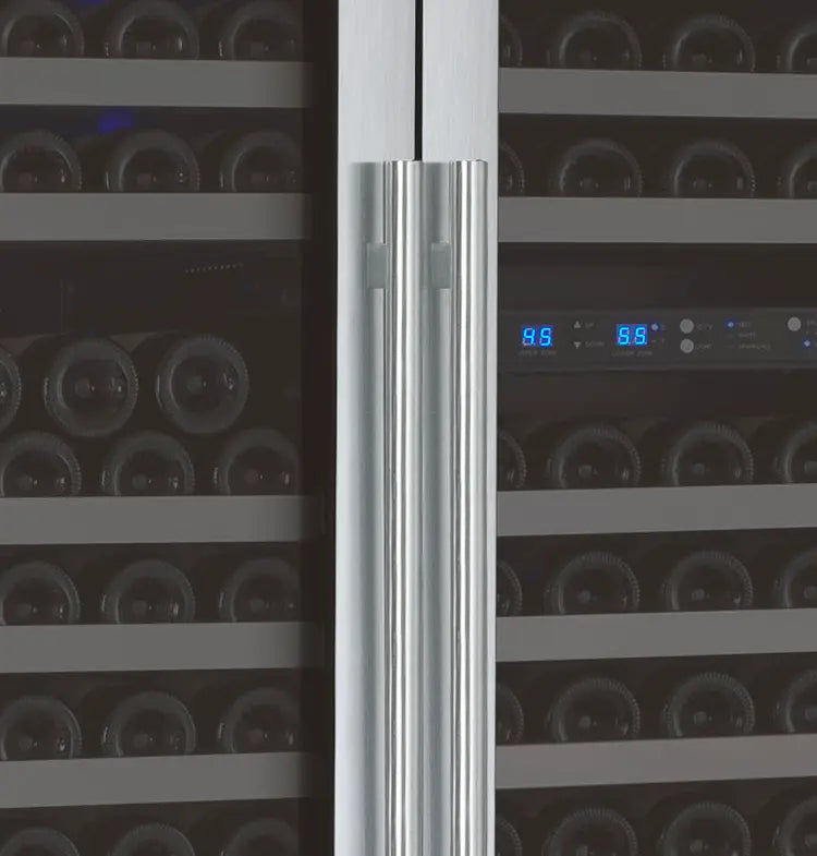 Allavino FlexCount Series 349 Bottle Tall Three Zone Side-by-Side Wine Refrigerators with Stainless Steel Doors