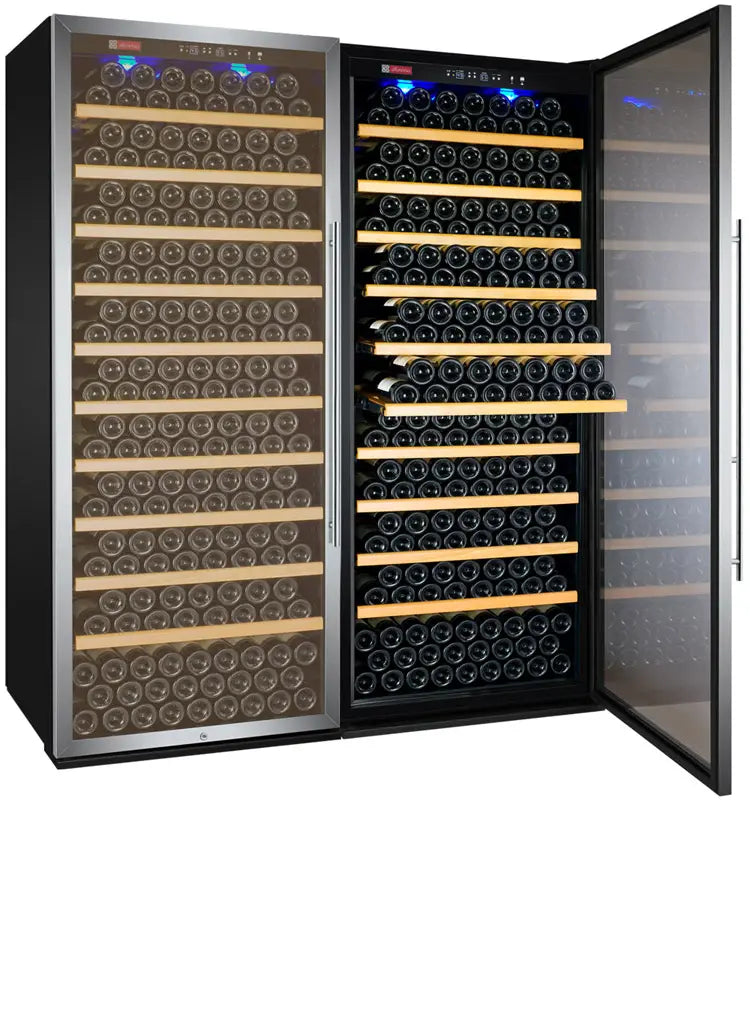 Allavino Vite Series 554 Bottle Tall Dual Zone Side-by-Side Wine Refrigerators with Stainless Steel Doors