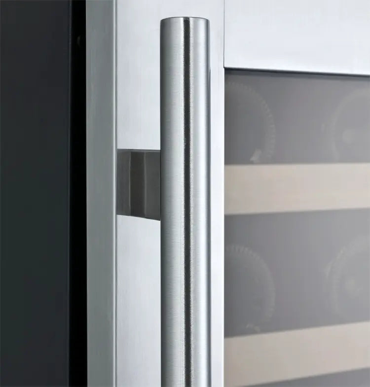 Allavino 24" Wide FlexCount II Tru-Vino 56 Bottle Dual Zone Stainless Steel Left Hinge Wine Refrigerator