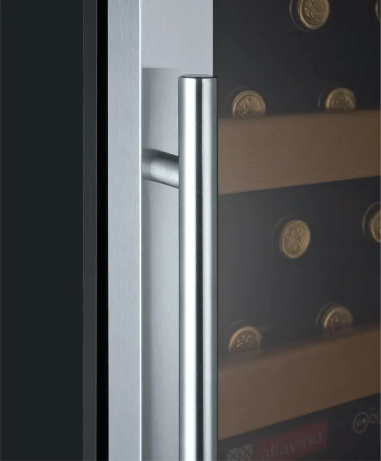 Allavino Vite Series 99 Bottle Dual Zone Freestanding Wine Cooler Refrigerator with Stainless Steel Door - Right Hinge