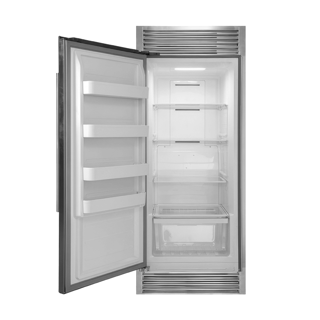 FORNO Rizzuto 32″ Left Hand Swing Open 13.8 Cu.Ft. Stainless Steel Dual Zone Refrigerator/Freezer