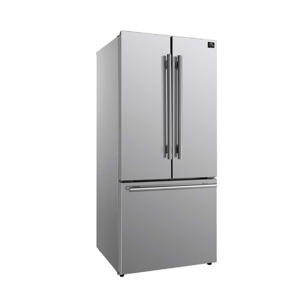 FORNO No Frost Refrigerator French Door 17.5 Cu. Ft. Stainless Steel with Ice Maker