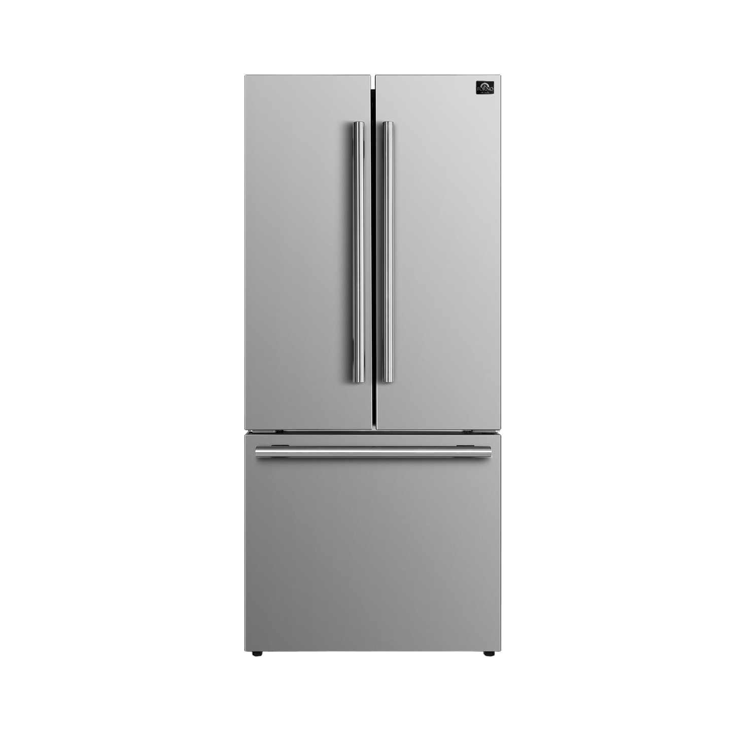 FORNO No Frost Refrigerator French Door 17.5 Cu. Ft. Stainless Steel with Ice Maker