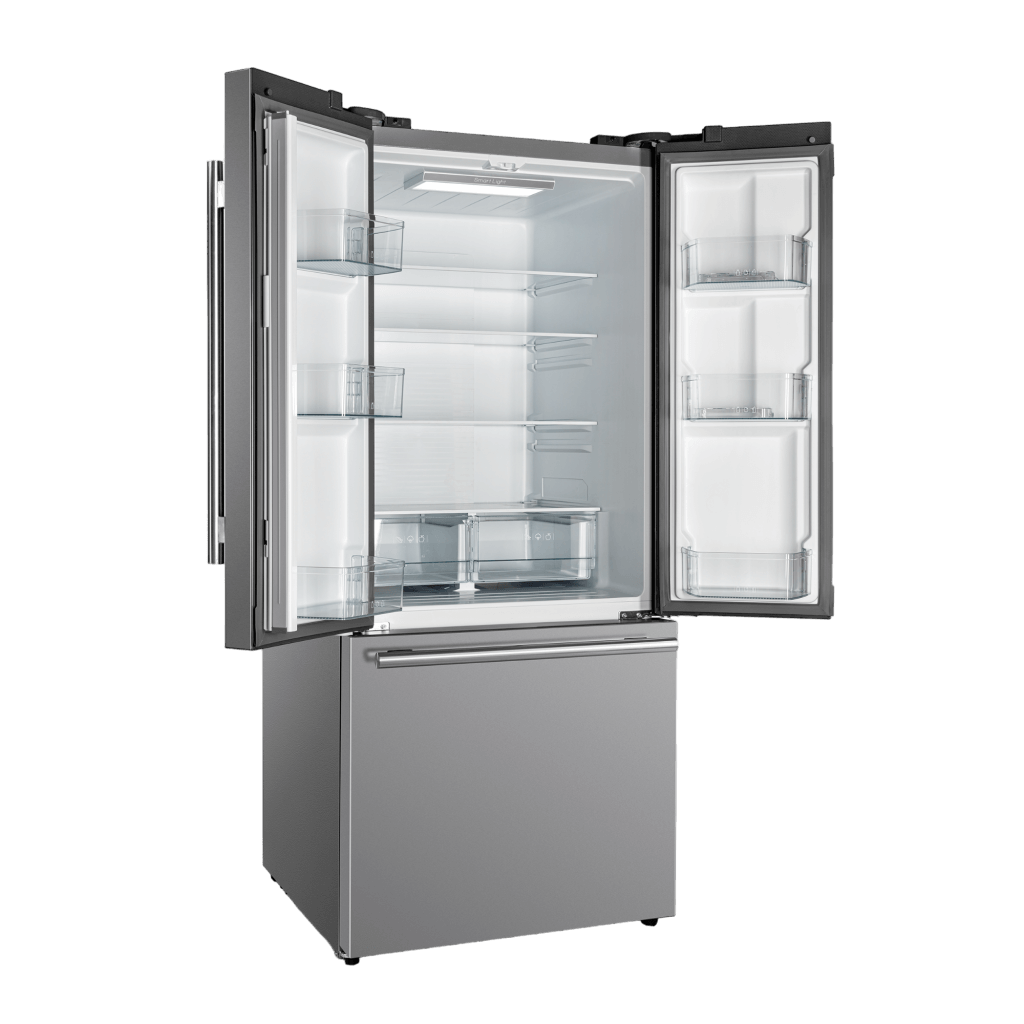 FORNO No Frost Refrigerator French Door 17.5 Cu. Ft. Stainless Steel with Ice Maker