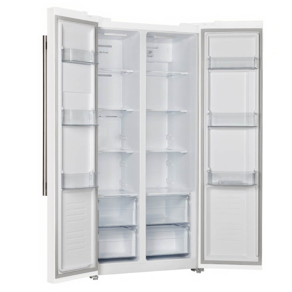 FORNO Salerno Espresso 33-inch Side-by-Side 15.6 Cu.Ft. White Refrigerator Additionnal Stainless steel Handles Included