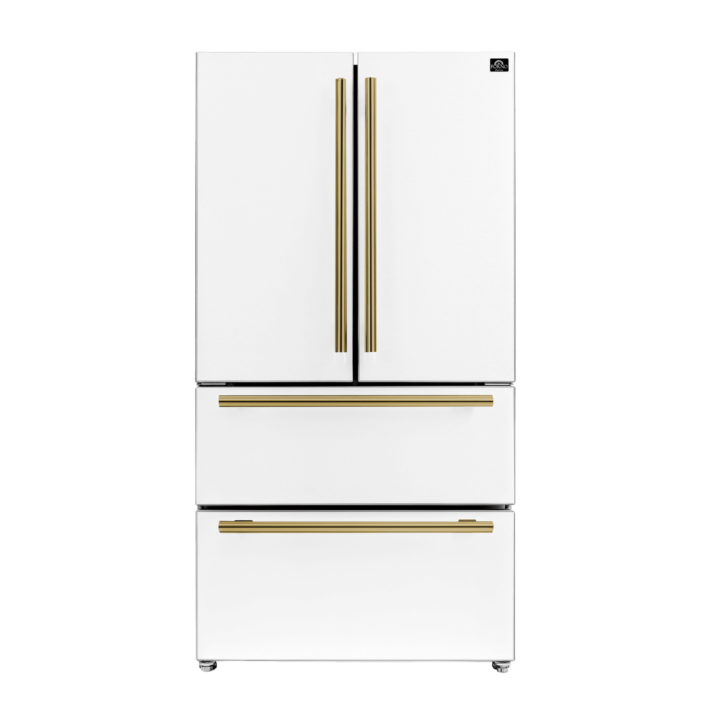 FORNO Espresso Moena 36-inch French Door Refrigerator in White, 19.2 Cu.ft