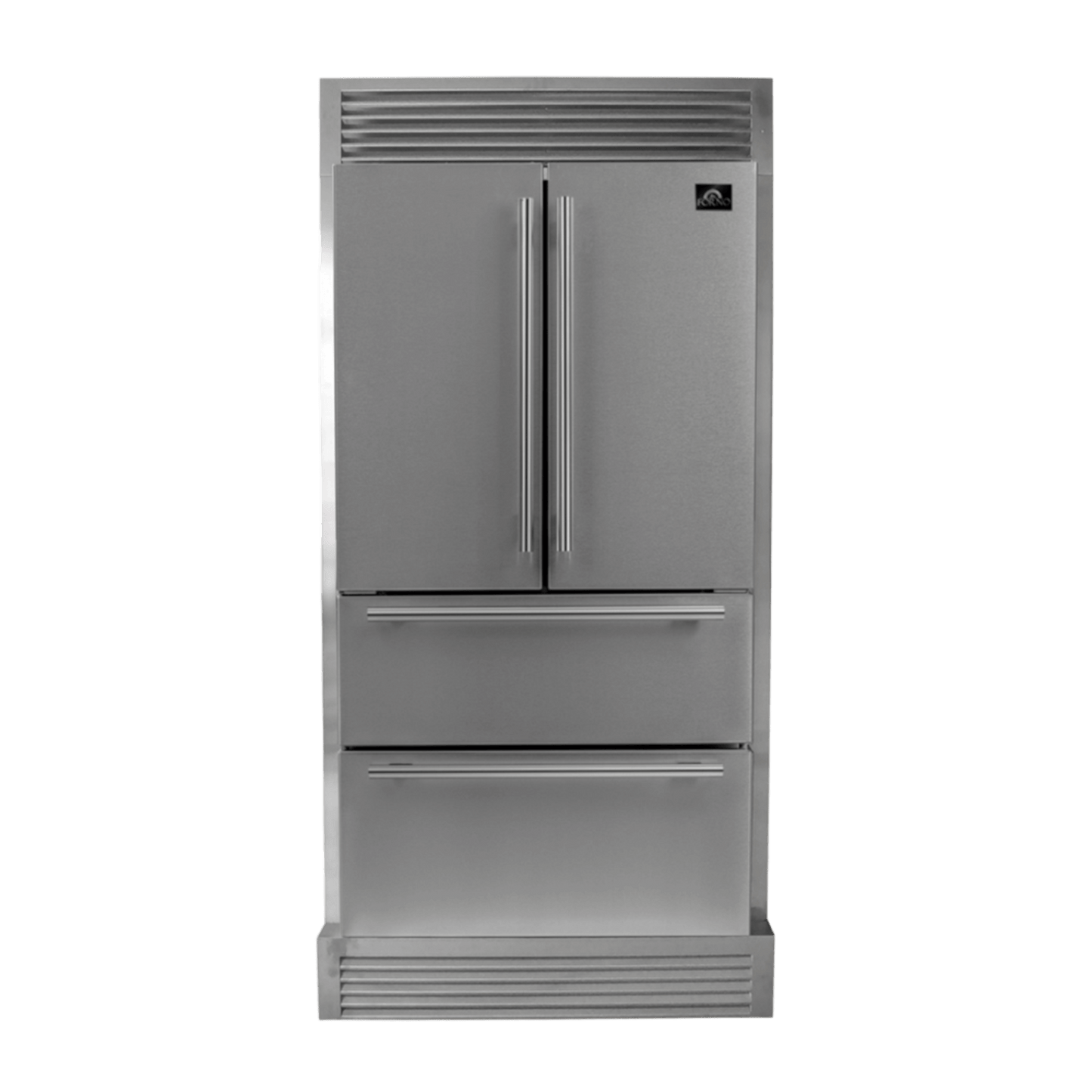 FORNO Moena 36″ French Door 19.2 Cu.Ft. Stainless Steel Refrigerator with Grill Trim