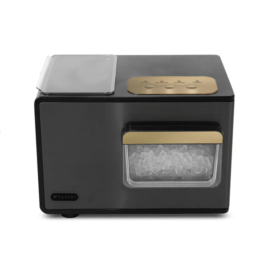 Whynter IBX-388BG SonicSnö Countertop Nugget Ice Maker 40lbs/24hrs with Removable Ice Drawer, Chewable Pebble/Sonic Type Ice in Black and Gold Stainless Steel Finish