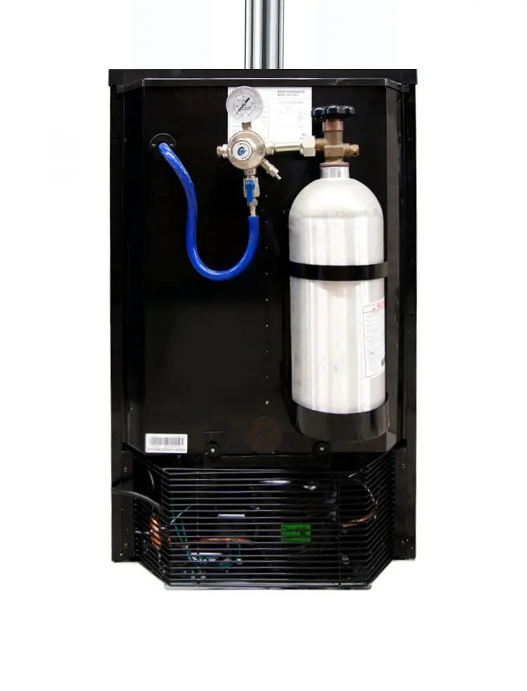 Kegco 20" Wide Kombucha Dual Tap Black Kegerator