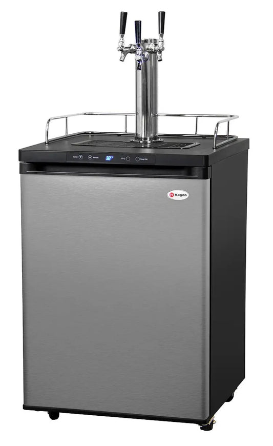 24" Wide Triple Tap Stainless Steel Digital Kegerator