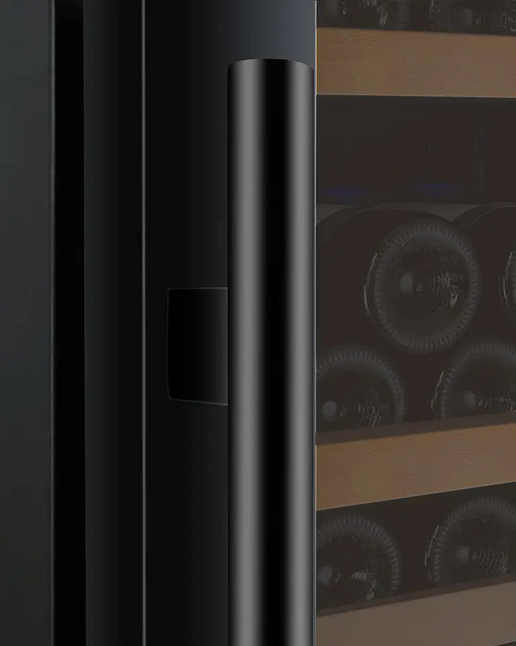 Allavino FlexCount Series 349 Bottle Three Zone Tall Side-by-Side Wine Refrigerators with Black Doors