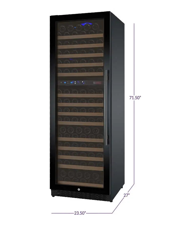 Allavino 24" Wide FlexCount II Tru-Vino 172 Bottle Dual Zone Black Left Hinge Wine Refrigerator