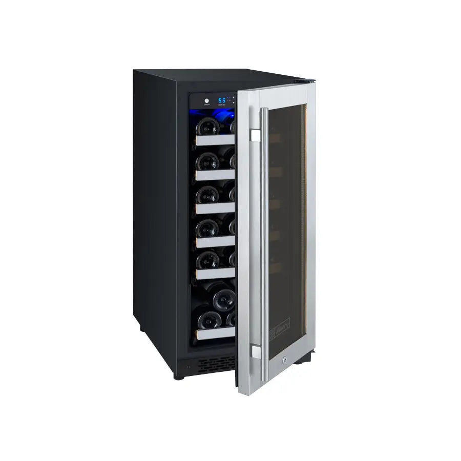 Allavino 15" Wide FlexCount II Tru-Vino 30 Bottle Dual Zone Black Wine Refrigerator