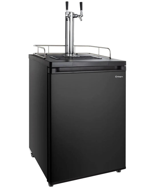 Kegco 24" Wide Cold Brew Coffee Dual Tap Black Kegerator