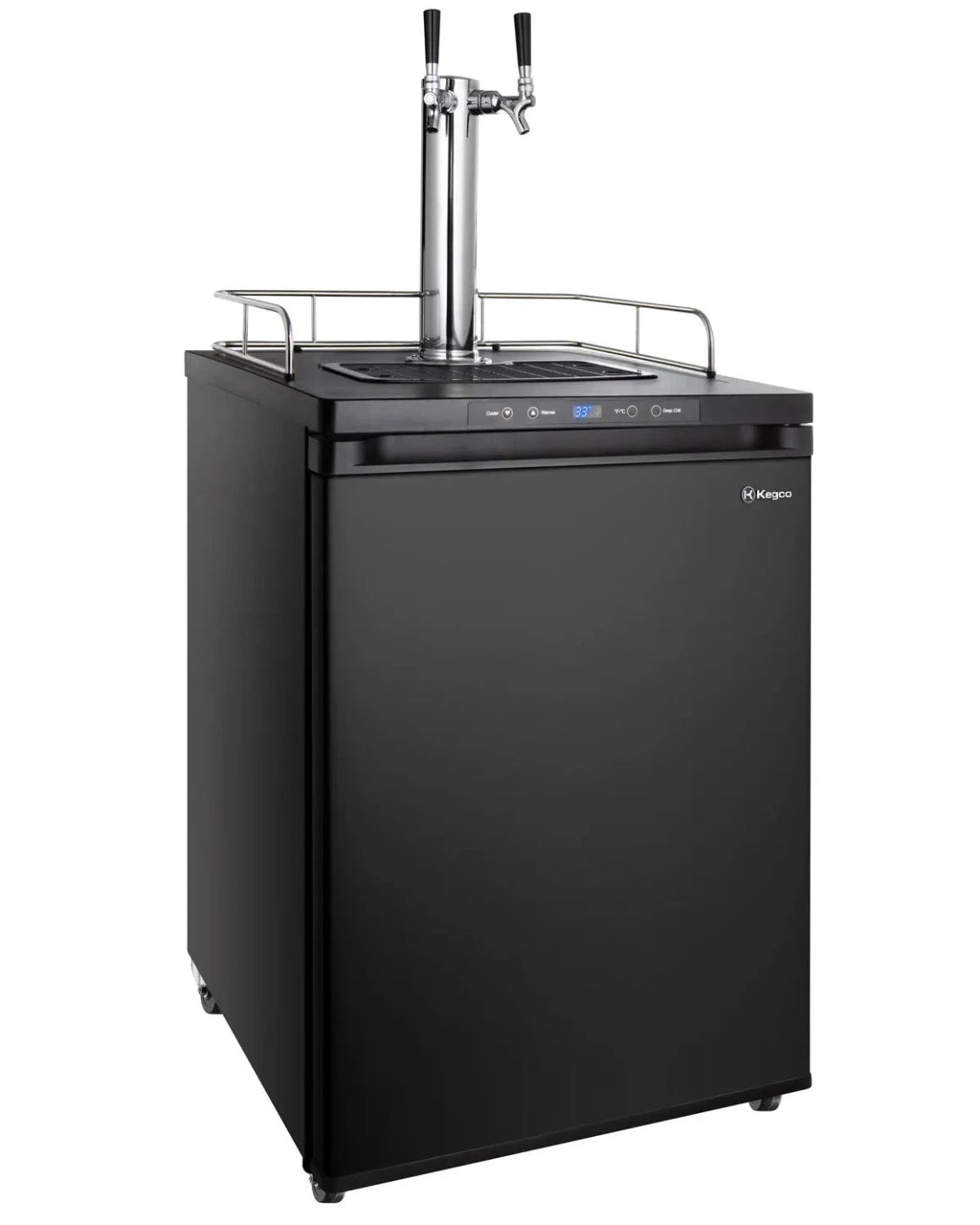 24" Wide Dual Tap Black Digital Kegerator