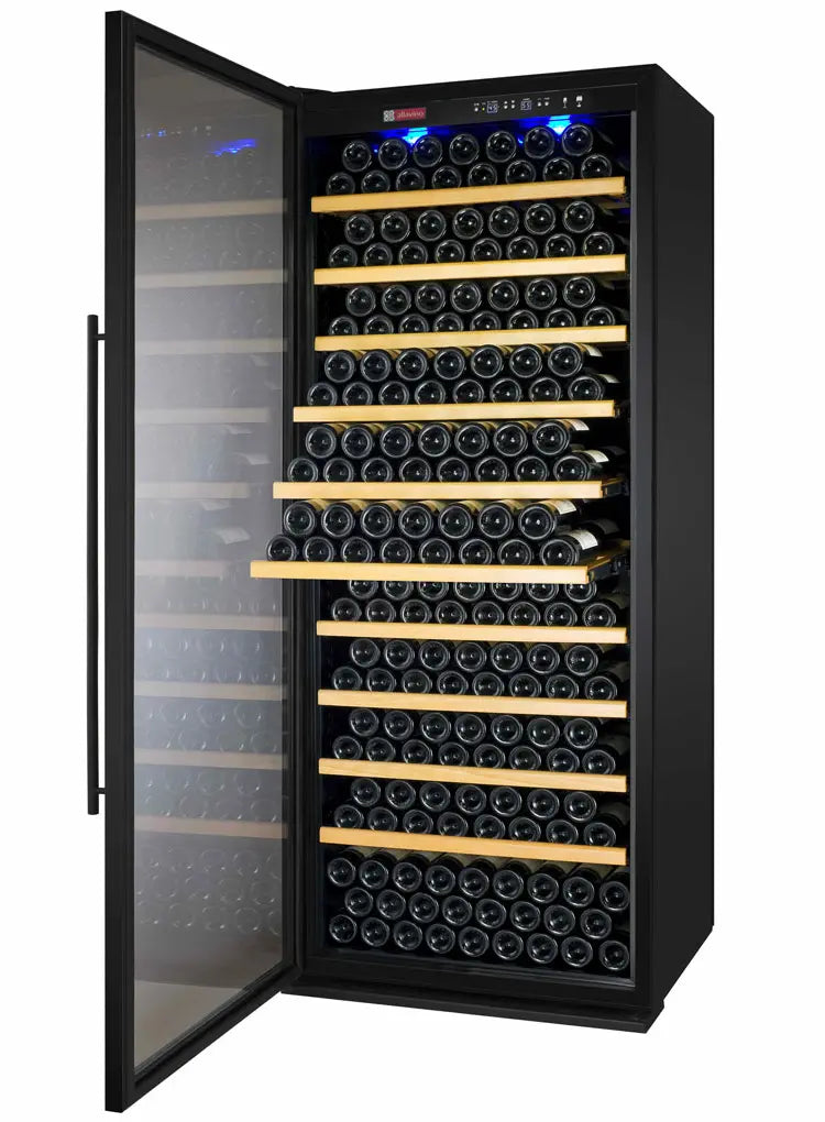 Allavino 32" Wide Vite II Tru-Vino 277 Bottle Single Zone Black Left Hinge Wine Refrigerator