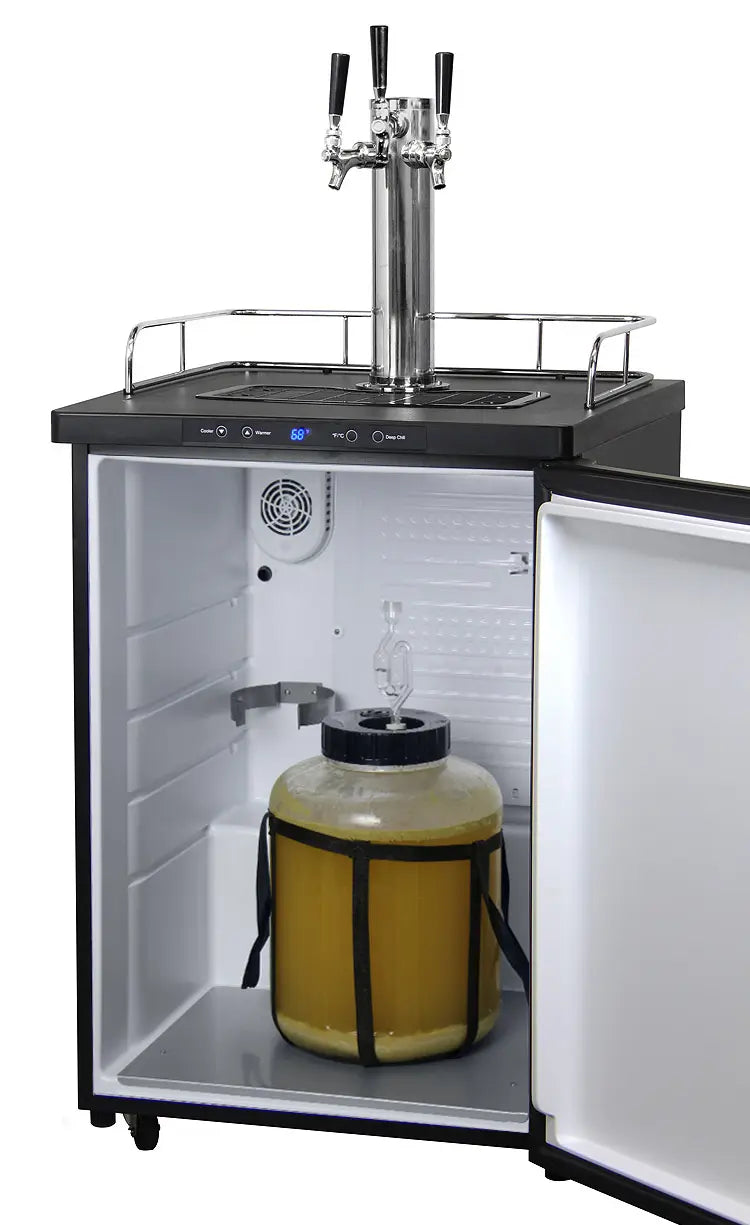 24" Wide Triple Tap Stainless Steel Digital Kegerator