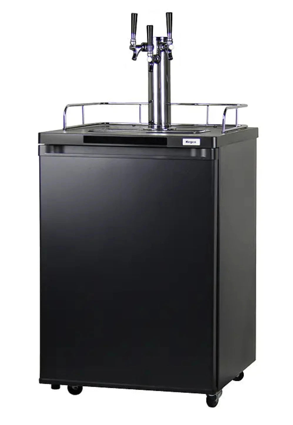 24" Wide Triple Tap Black Kegerator