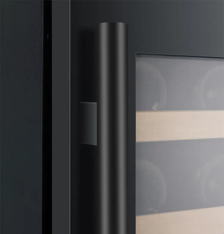 Allavino FlexCount Series 112 Bottle Built-in Dual Zone Side-by-Side Wine Refrigerators with Black Doors