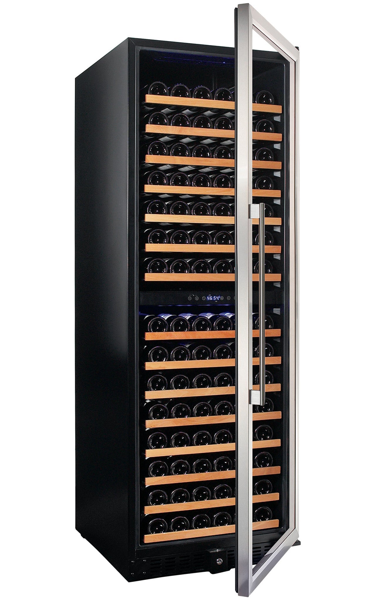 166 Bottle Dual Zone Stainless Steel Wine Refrigerator