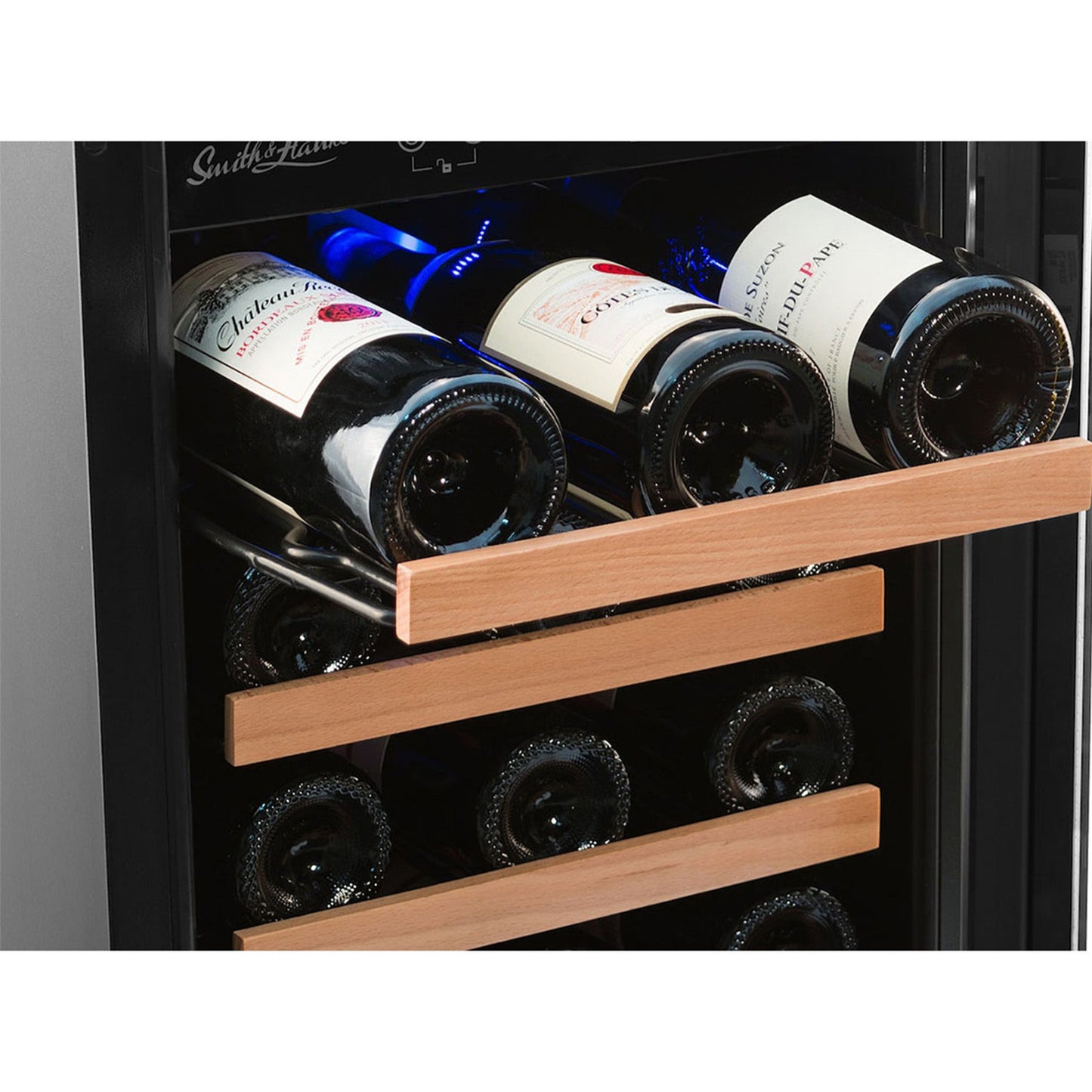 32 Bottle Dual Zone Wine Cooler, Stainless Steel Door Trim