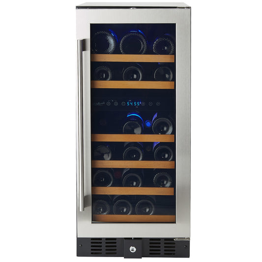 32 Bottle Premium Dual Zone Under Counter Wine Cooler