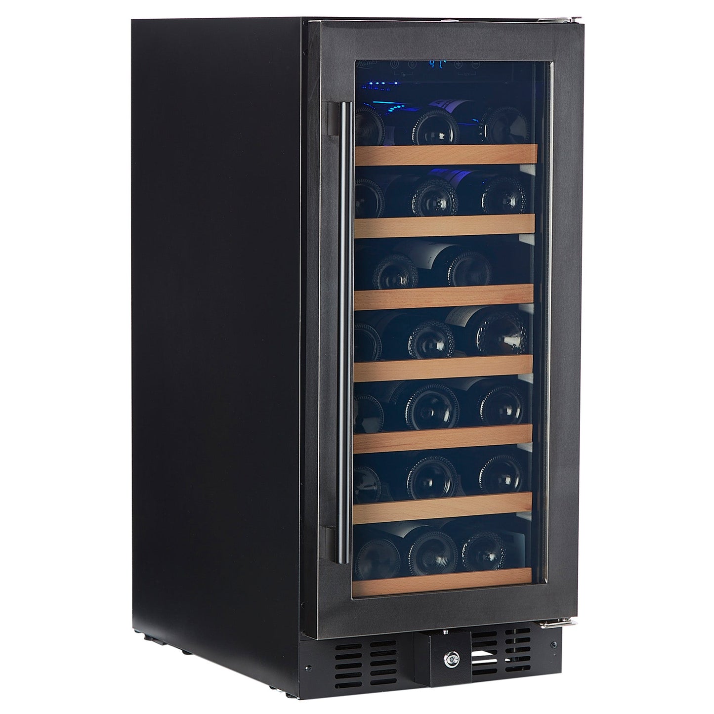 34 Bottle Black Stainless Under Counter Wine Cooler