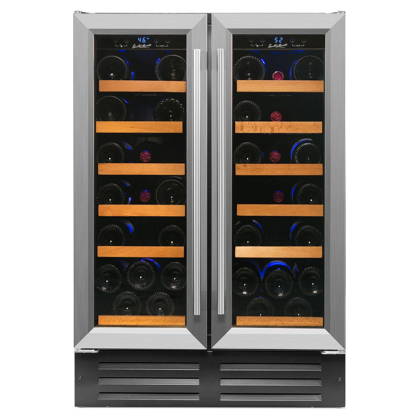 40 Bottle Dual Zone Wine Cooler, Stainless Steel Door Trim