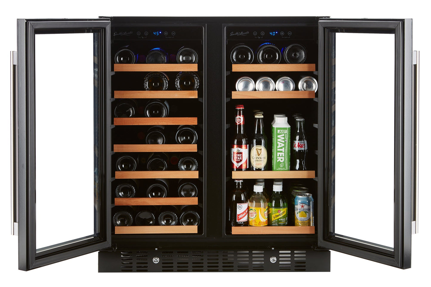 Wine & Beverage Cooler, Smoked Black Glass Door