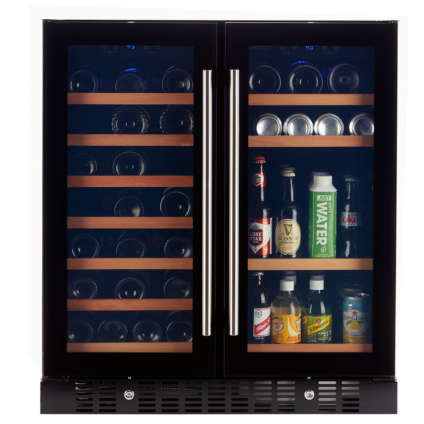 Wine & Beverage Cooler, Smoked Black Glass Door