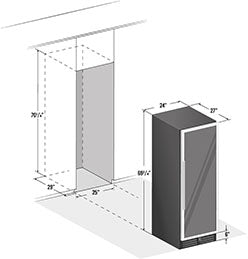 166 Bottle Dual Zone Stainless Steel Wine Refrigerator